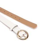 Ремень женский, 4×110 см, матовая пряжка, 1 прокол, белый - фото 809539795