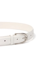 Ремень женский, 3.5×110 см, 1 прокол, серебристая пряжка, без винта, белый - фото 809539817