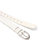 Ремень женский, 3.5×110 см, 1 прокол, серебристая пряжка, без винта, белый - фото 809539819