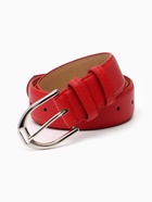 Ремень женский, 3.5×110 см, 1 прокол, серебристая пряжка, без винта, красный  (артикул 10962014)  большой выбор товаров оптом и в розницу по низким ценам с доставкой