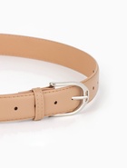 Ремень женский, 3.5×110 см, 1 прокол, серебристая пряжка, без винта, бежевый  (артикул 10962016)  большой выбор товаров оптом и в розницу по низким ценам с доставкой