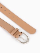 Ремень женский, 3.5×110 см, 1 прокол, серебристая пряжка, без винта, бежевый  (артикул 10962016)  большой выбор товаров оптом и в розницу по низким ценам с доставкой