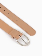 Ремень женский, 3.5×110 см, 1 прокол, серебристая пряжка, без винта, бежевый  (артикул 10962016)  большой выбор товаров оптом и в розницу по низким ценам с доставкой