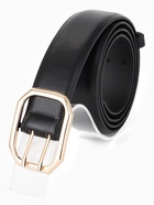 Ремень женский, 3.5×110 см, 2 прокола, без винта, золотистая пряжка, чёрный  (артикул 10962017)  большой выбор товаров оптом и в розницу по низким ценам с доставкой