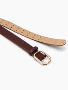 Ремень женский, 3.5×110 см, 2 прокола, без винта, золотистая пряжка, коричневый  (артикул 10962019)  большой выбор товаров оптом и в розницу по низким ценам с доставкой