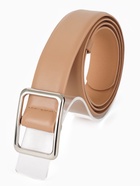 Ремень женский, 3.5×110 см, пряжка матовая, затяжка, бежевый - фото 809539868