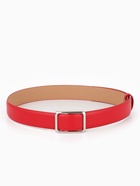 Ремень женский, 3.5×110 см, пряжка матовая, затяжка, красный  (артикул 10962024)  большой выбор товаров оптом и в розницу по низким ценам с доставкой