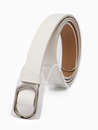 Ремень женский, затяжка, 2.5×110 см, без винта, серебристая пряжка, белый - фото 809539887