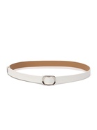 Ремень женский, затяжка, 2.5×110 см, без винта, серебристая пряжка, белый - фото 809539890