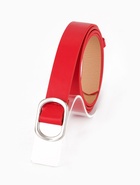 Ремень женский, затяжка, 2.5×110 см, без винта, серебристая пряжка, красный - фото 809539898