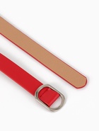 Ремень женский, затяжка, 2.5×110 см, без винта, серебристая пряжка, красный - фото 809539902