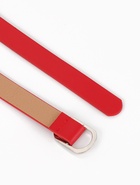 Ремень женский, затяжка, 2.5×110 см, без винта, серебристая пряжка, красный - фото 809539903