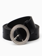 Ремень женский, 1 прокол, 3.5×110 см, без винта, чёрный - фото 809539906