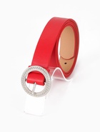 Ремень женский, 1 прокол, 3.5×110 см, без винта, красный - фото 809539916