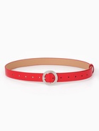 Ремень женский, 1 прокол, 3.5×110 см, без винта, красный - фото 809539919