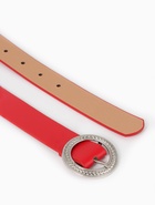 Ремень женский, 1 прокол, 3.5×110 см, без винта, красный - фото 809539920