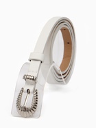 Ремень женский, без винта, 1.5×110 см, 1 прокол, пряжка серебро, белый - фото 809539935