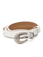 Ремень женский, без винта, 1.5×110 см, 1 прокол, пряжка серебро, белый - фото 809539936