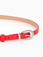 Ремень женский, без винта, 1.5×110 см, 1 прокол, пряжка серебро, красный  (артикул 10962036)  большой выбор товаров оптом и в розницу по низким ценам с доставкой