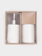 Набор для ванной «Плетение», 2 предмета, дозатор для мыла, стакан, белый  (артикул 10938491)  большой выбор товаров оптом и в розницу по низким ценам с доставкой