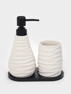 Набор для ванной Sea Salt, 3 предмета, дозатор для мыла, стакан, подставка, белый  (артикул 10938495)  большой выбор товаров оптом и в розницу по низким ценам с доставкой
