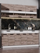 Кухня прямая «Эра», 1800×600 мм, цвет дуб горный/белый 10992461