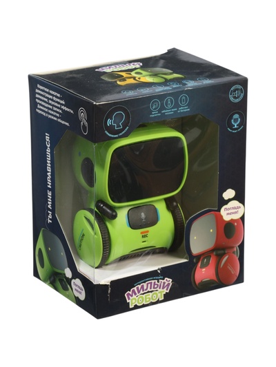 УЦЕНКА Робот интерактивный «Милый робот», световые и звуковые эффекты, цвет зеленый