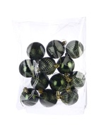 УЦЕНКА Набор шаров пластик d-5 см, 12 шт "Новогодние ветви" зелёный - Фото 2