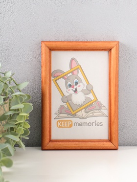 Фоторамка для фото 10×15 см Keep memories, Yuliya, дерево под орех, (пластиковый экран)