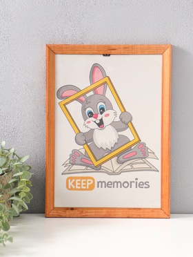 Фоторамка для фото 21×30 см Keep memories, Mira, дерево под орех, (пластиковый экран)