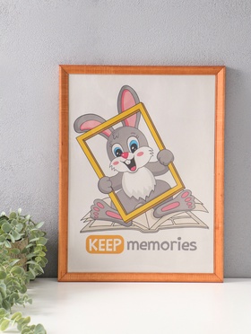 Фоторамка для фото 30×40 см Keep memories, Mira, дерево под орех, (пластиковый экран)