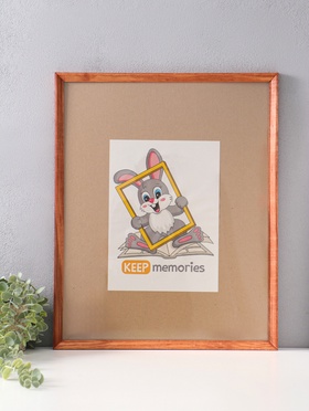 Фоторамка для фото 40×50 см Keep memories, Mira, дерево под орех, (пластиковый экран)