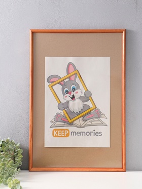 Фоторамка для фото 40×60 см Keep memories, Yuliya, дерево под орех, (пластиковый экран)