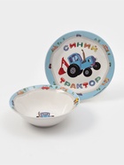 УЦЕНКА Набор «Синий трактор» 2 предмета: миска 18 см, тарелка 19 см - Фото 1