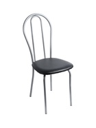 УЦЕНКА Стул "Венский 2", Серебристый металлик/Черный - Фото 2