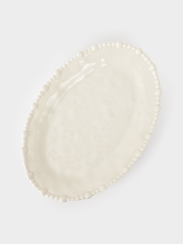 Блюдо сервировочное «Облако», 24×16.5×2.5 см, керамика, молочное - Фото 1