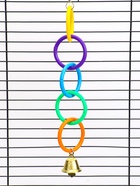 Игрушка для птиц «Разноцветные кольца», пластик, разноцветная 10954008