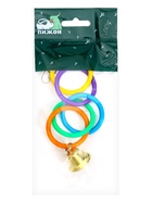 Игрушка для птиц «Разноцветные кольца», пластик, разноцветная 10954008