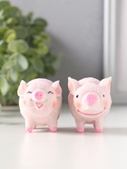 Сувенир полистоун "Поросята - поцелуй" набор 2 шт 4х7,3х4,5 см - Фото 2