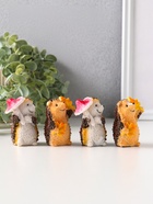 Набор фигурок 4 шт. полистоун «Осенние ёжики», 3.7×5×6.2 см - Фото 3