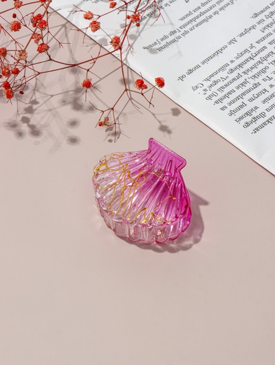 Крабик для волос «Артемида» ракушка, 6×4.5 см, МИКС