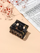 Крабик для волос «Классик» прямой, 5.5×4 см, чёрно-золотой  (артикул 10960006)  большой выбор товаров оптом и в розницу по низким ценам с доставкой