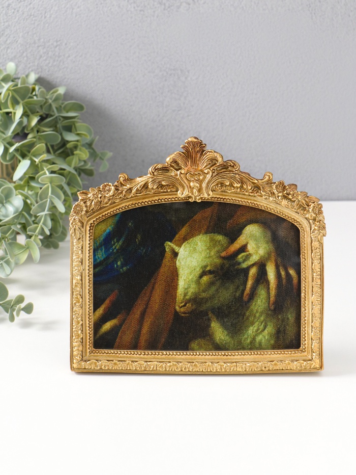 Фоторамка для фото 11×16 см «Арка», полистоун под золото, 1.8×19.5×18.3 см - Фото 1