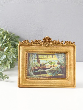 Фоторамка для фото 10×15 см «Вельможа», полистоун под золото, 1.5×20.3×18 см