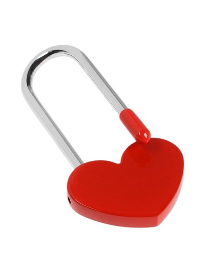 Замок навесной ТУНДРА Сердечко, сувенирный, красный