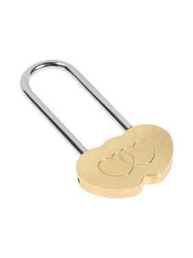 Замок навесной ТУНДРА Сердечко двойное, сувенирный, цвет золото  (артикул 10964015)  большой выбор товаров оптом и в розницу по низким ценам с доставкой