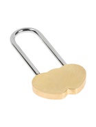 Замок навесной ТУНДРА Сердечко двойное, сувенирный, цвет золото - Фото 2