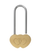 Замок навесной ТУНДРА Сердечко двойное, сувенирный, цвет золото - Фото 3