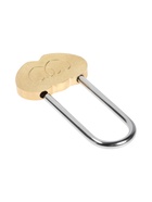 Замок навесной ТУНДРА Сердечко двойное, сувенирный, цвет золото - Фото 5