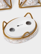 УЦЕНКА Набор для ванной «Геометрика», 3 предмета, мыльница, дозатор для мыла, стакан, белый - Фото 6